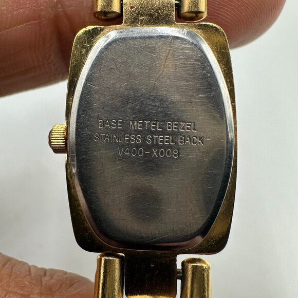 Pulsar Watch Women Gold Tone Rectangle 16MM Dial V400-X008 Quartz New Battery - Picture 6 of 14